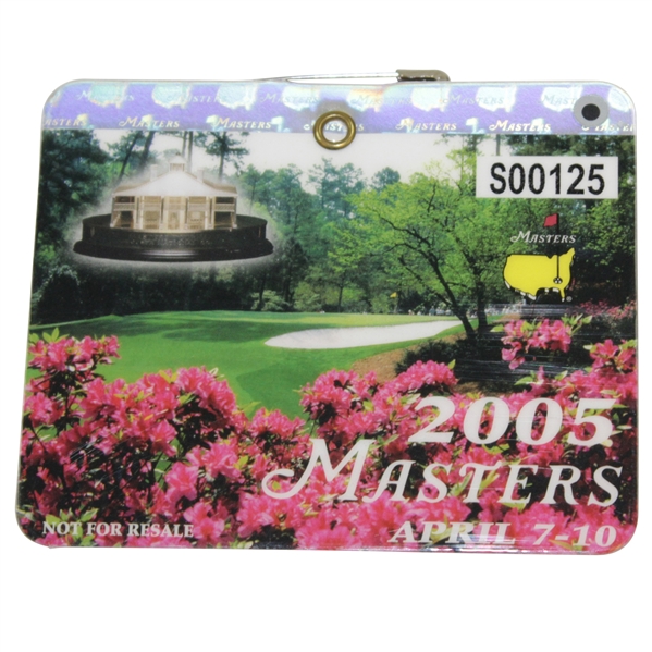 Charles Coody's 2005 Masters SERIES Badge #S00125 - Tiger Woods Winner