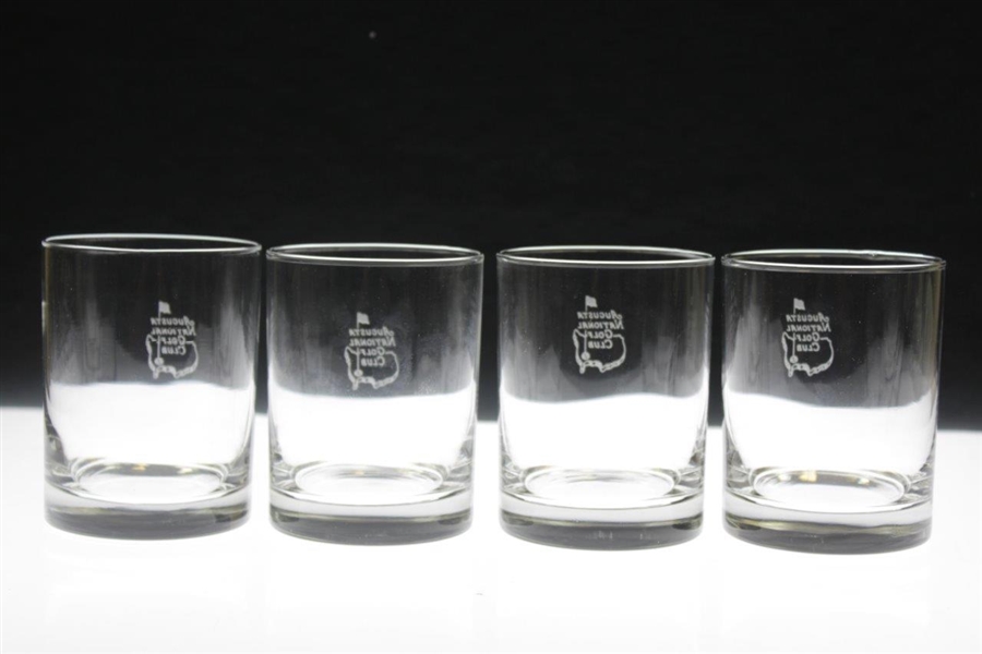 Set of Four (4) Augusta National Golf Club Rocks Glasses