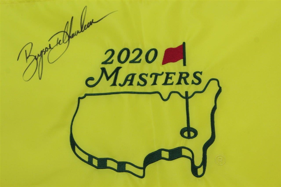 Bryson Dechambeau Signed 2020 Masters Embroidered Flag JSA ALOA