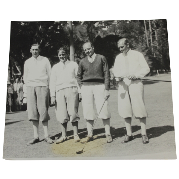 Bobby Jones with Jack Neville, George Von Elm, & Paul Hunter US Am Champions 8/28/1929 Wire Photo