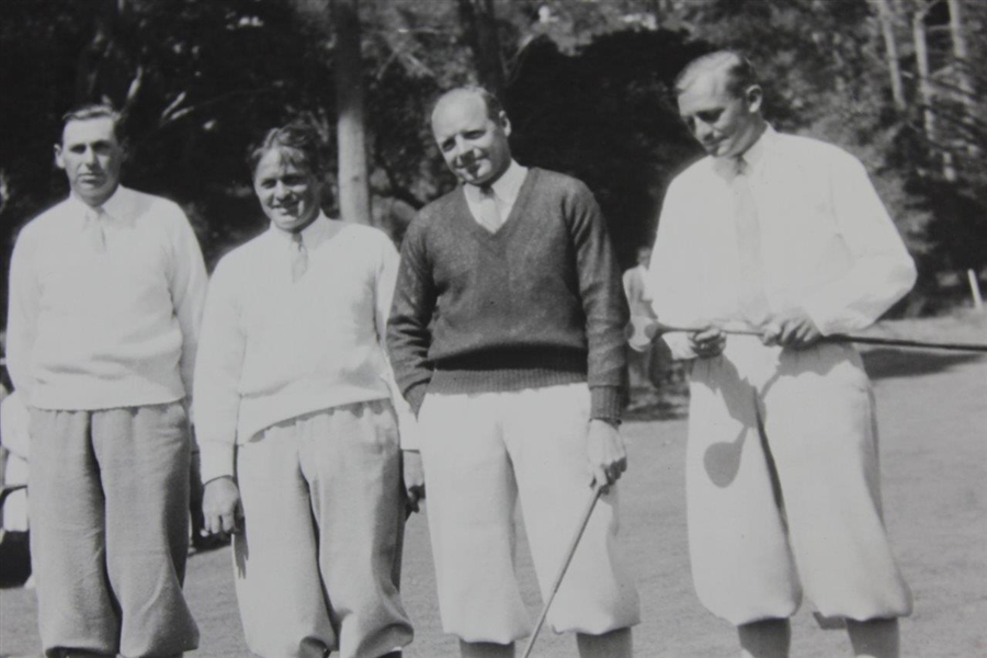Bobby Jones with Jack Neville, George Von Elm, & Paul Hunter US Am Champions 8/28/1929 Wire Photo