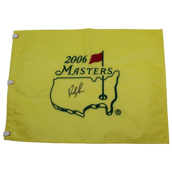 Fred Couples Signed 2006 Masters Tournament Embroidered Flag JSA ALOA