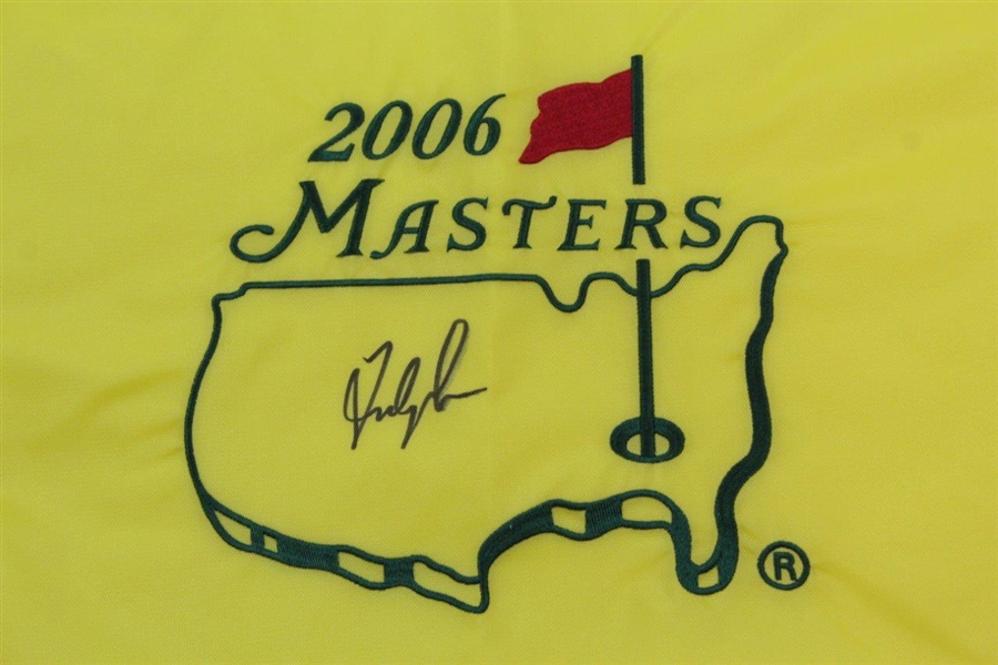 Fred Couples Signed 2006 Masters Tournament Embroidered Flag JSA ALOA