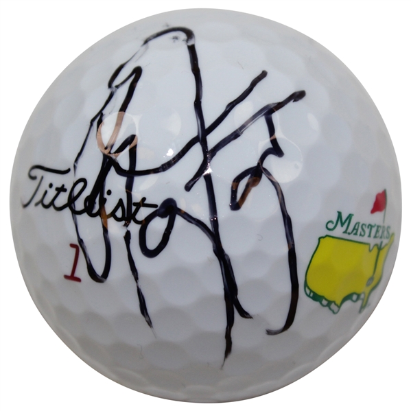 Rickie Fowler Signed Titleist Masters Logo Golf Ball JSA ALOA