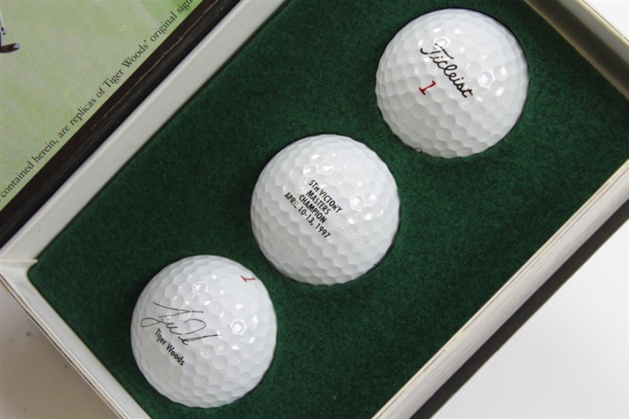 Tiger Woods Titleist Ltd Ed Commemorative Deluxe Golf Boxes with Balls - First 7 Wins