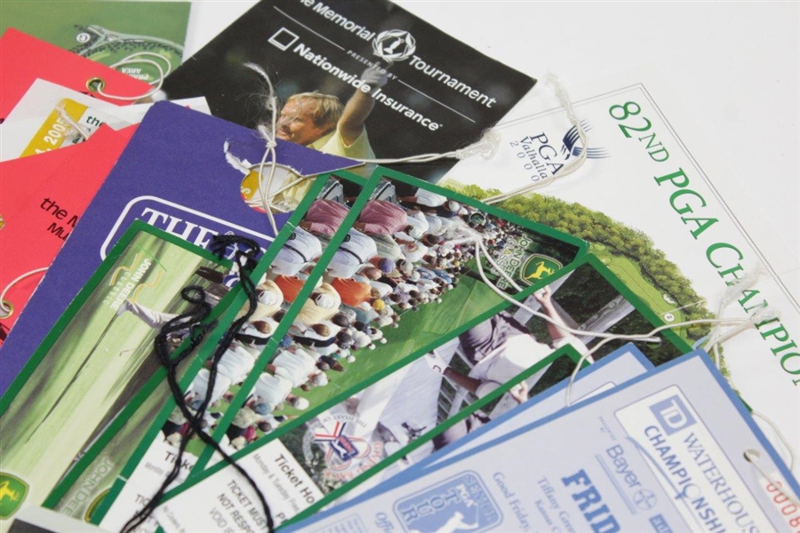 Large Combo Lot of Miscellaneous Tickets - Western Open, Memorial, PGA, TD Waterhouse, and more
