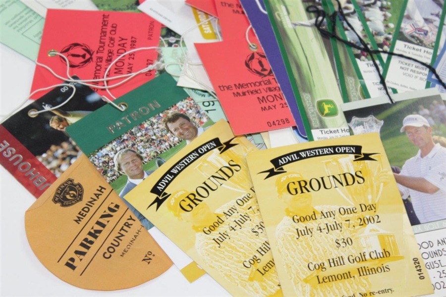 Large Combo Lot of Miscellaneous Tickets - Western Open, Memorial, PGA, TD Waterhouse, and more