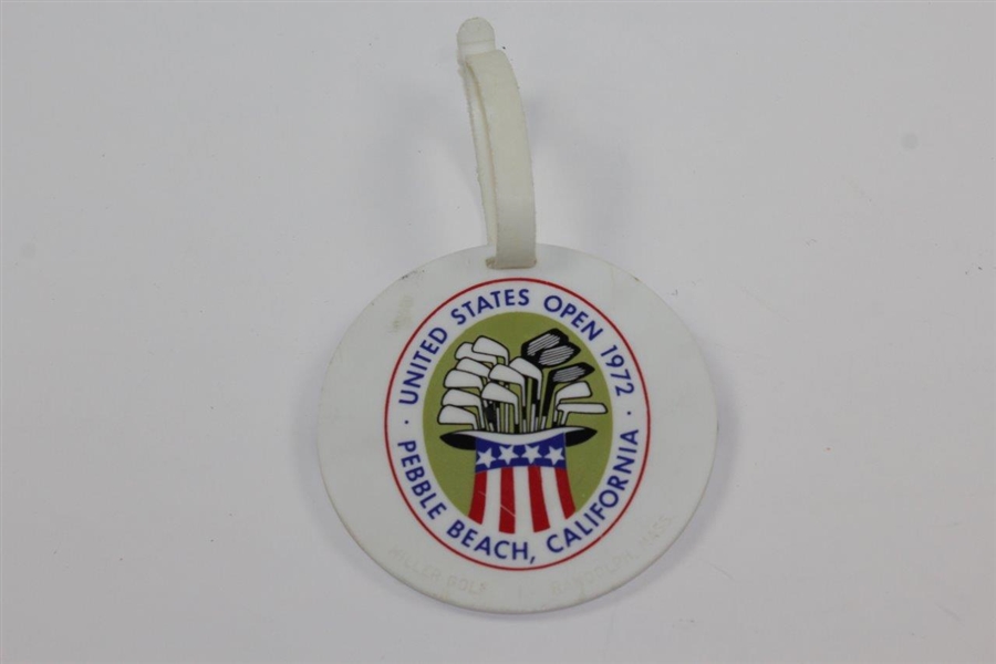 Barry Jaeckel's 1972 U.S. Open at Pebble Beach Golf Links Contestant Bag Tag