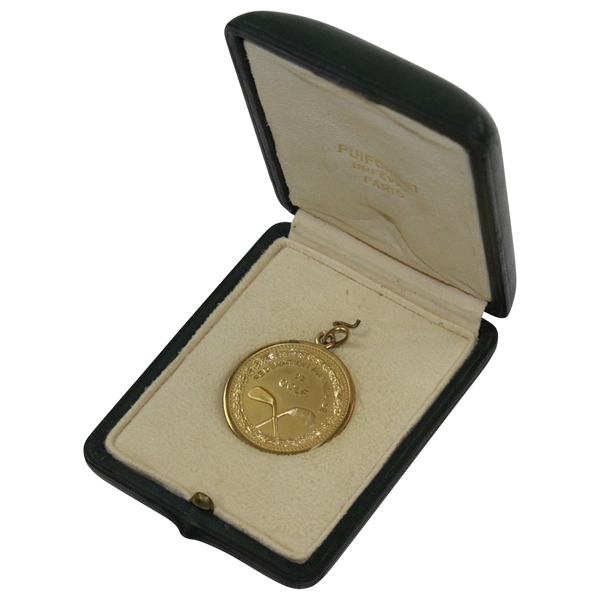1972 French Open National Gold Medal with Case Awarded to Barry Jaeckel - Only 3rd American Winner