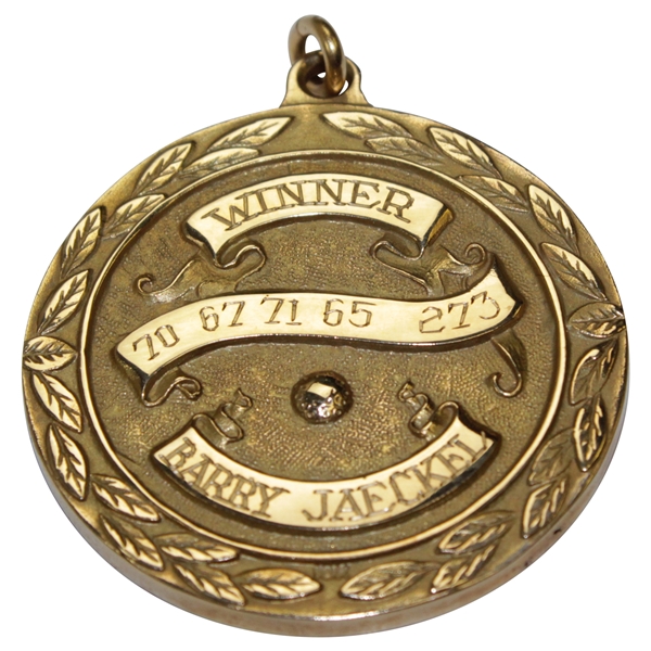 Barry Jaeckel's 1978 Tallahassee Open Tournament Winner's Gold Medal with Case