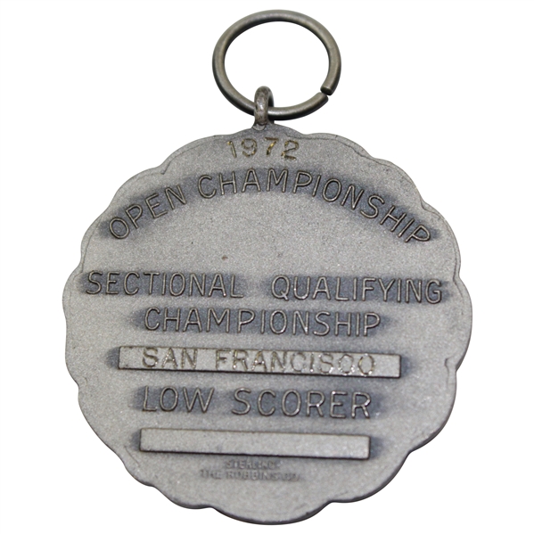 Barry Jaeckel's 1972 US Open Championship Low Scorer Sectional Qualifying Medal - San Francisco