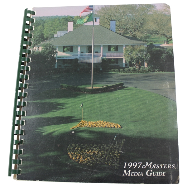 1997 Masters Tournament Media Guide - Tiger Woods First Green Jacket