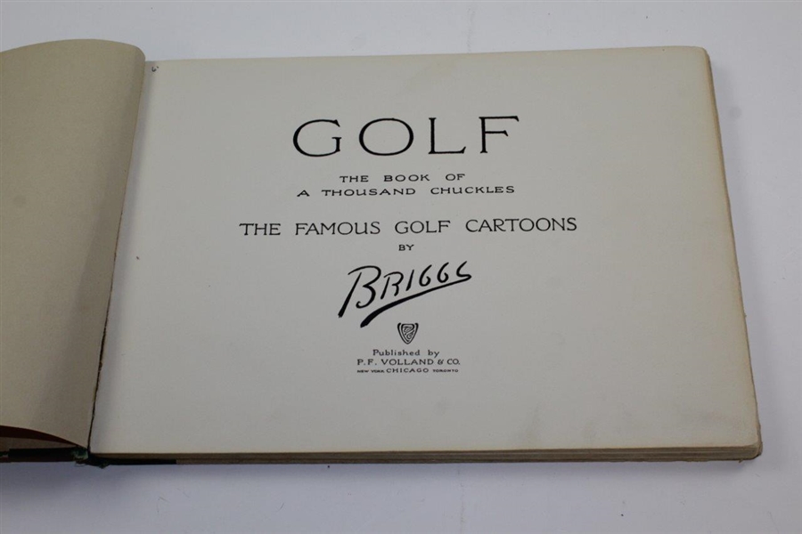 1916 'Golf: The Famous Golf Cartoons' 1st Edition Book By Briggs