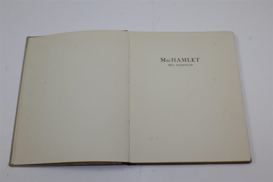 1922 The Most Excellent Historie of 'MacHamlet Hys Handycap' 1st Edition Book By Paul Triefus