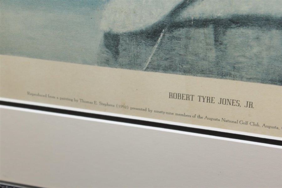 Robert 'Bobby' T. Jones, Jr. Signed 1954 Ltd Ed Thomas Stephens USGA Print #31 to John Coffin - Framed JSA ALOA