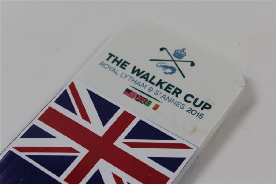 2015 Walker Cup St. Andrews Marshall Paddle, Opening Ceremony Card, & Pin