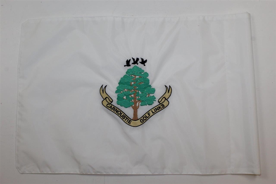 Carnoustie Golf Links Logo Undated Embroidered White Flag