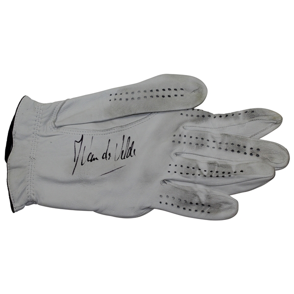 Jean Van De Velde Signed Srixon LH White Golf Glove JSA ALOA