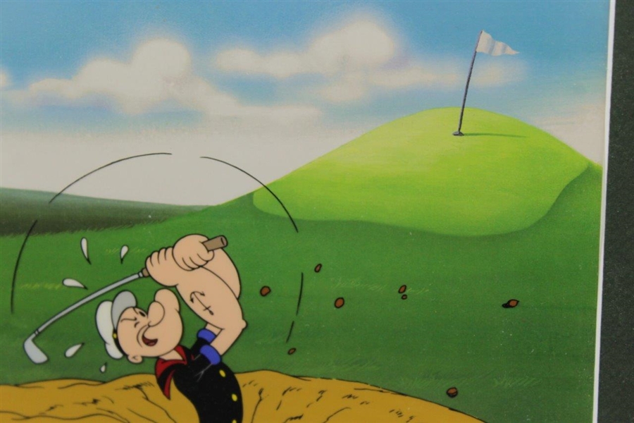 Popeye Golfing with Olive Oil Ltd Ed 194/200 Myron Waldman Framed Photo With Certificate Of Authenticity
