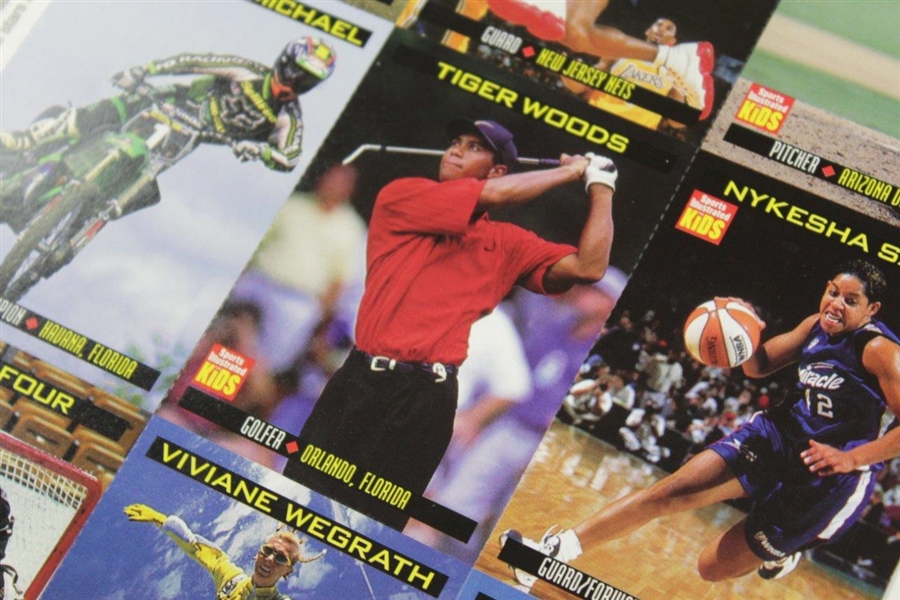 Tiger Woods 2001 Sports Illustrated for Kids Golf Card With Uncut Sheet