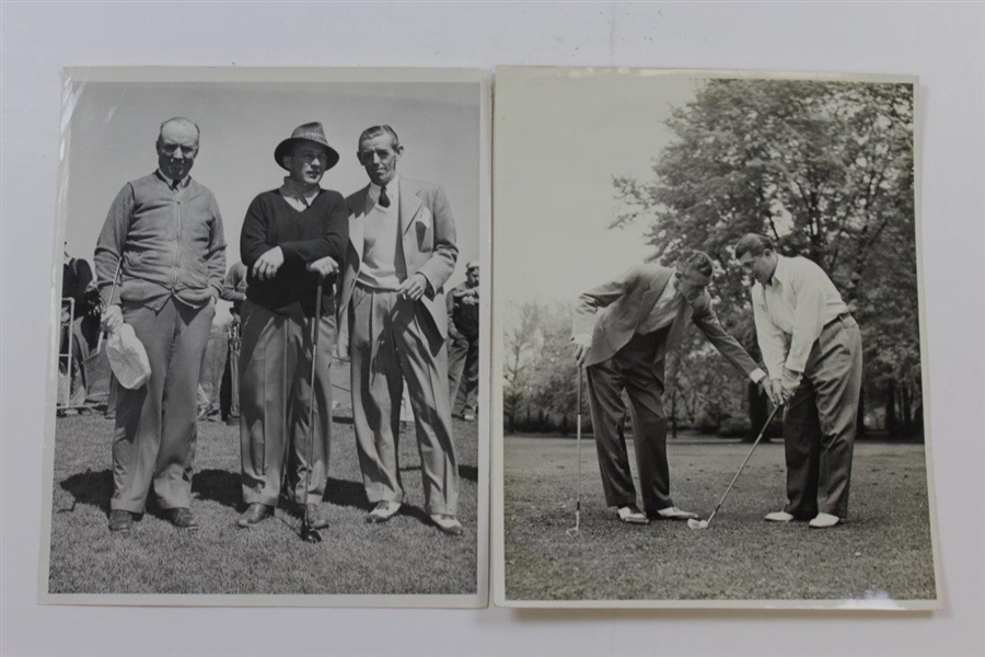 Two Mel Smith Photos - Instructing Lawson Little & with Chick Evans, Bing Crosby, & Mel