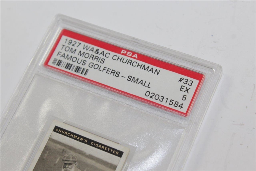 Tom Morris 1927 Churchman's Golf Card PSA Slabbed & Graded EX 5 02031584