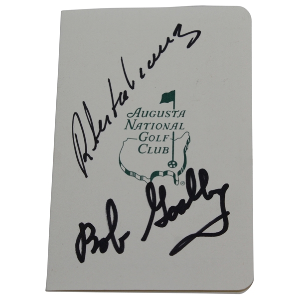 Bob Goalby & Roberto Divincenzo Signed Augusta National Golf Club Scorecard JSA ALOA