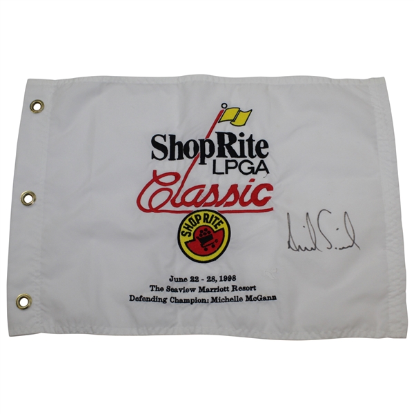 Champion Annika Sorenstam Signed 1998 ShopRite LPGA Classic Flag JSA ALOA