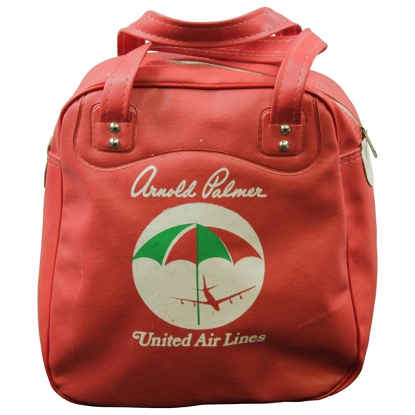 Arnold Palmer United Airlines Umbrella Red Shag Bag