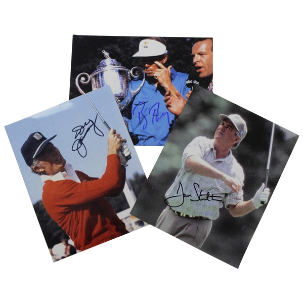 PGA Champions January, Tway, & Stockton Signed 8x10 Photos JSA ALOA