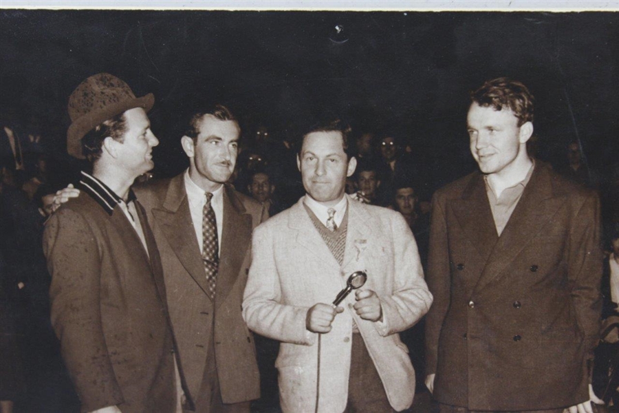 Bobby Jones With Microphone Next To Jimmy Demaret & Lloyd Mangrum - Frank Christian Original Photo