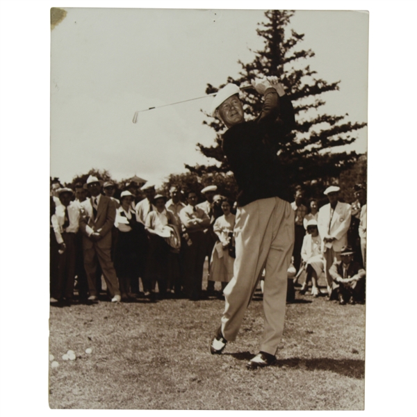 Byron Nelson In Cap Post-Swing At Augusta National Golf Club - Frank Christian Original Photo
