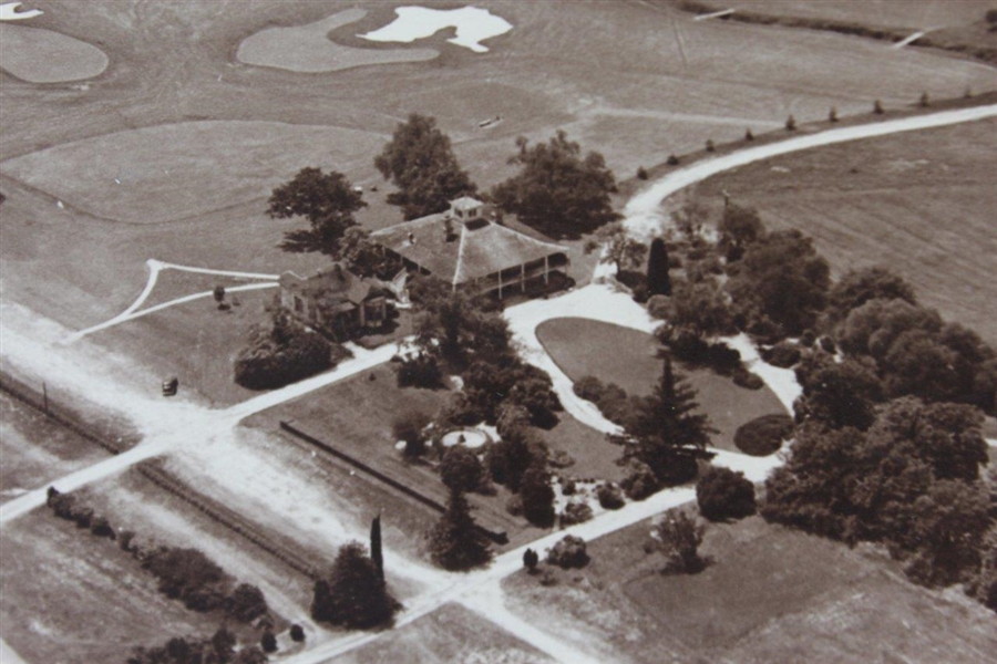 Early Augusta National Aerial Shot Of Clubhouse - Frank Christian Original Photo