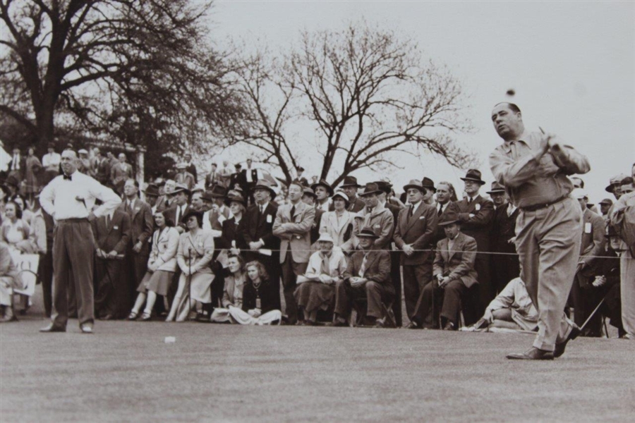 Walter Hagen Teeing Off At Augusta National With Francis Ouimet - Frank Christian Original Photo
