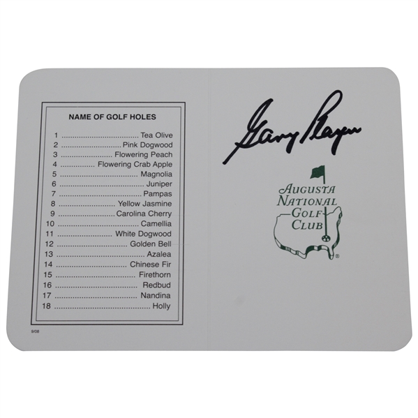Gary Player Signed Augusta National Golf Club Card JSA ALOA