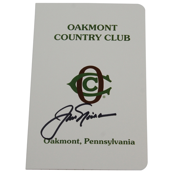 Jack Nicklaus Signed Oakmont Country Club Rules Card JSA ALOA