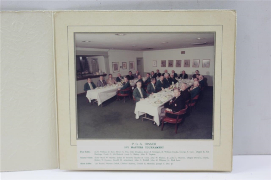1971 Augusta National Golf Club Masters Tournament P.G.A. Dinner Photo in Sleeve