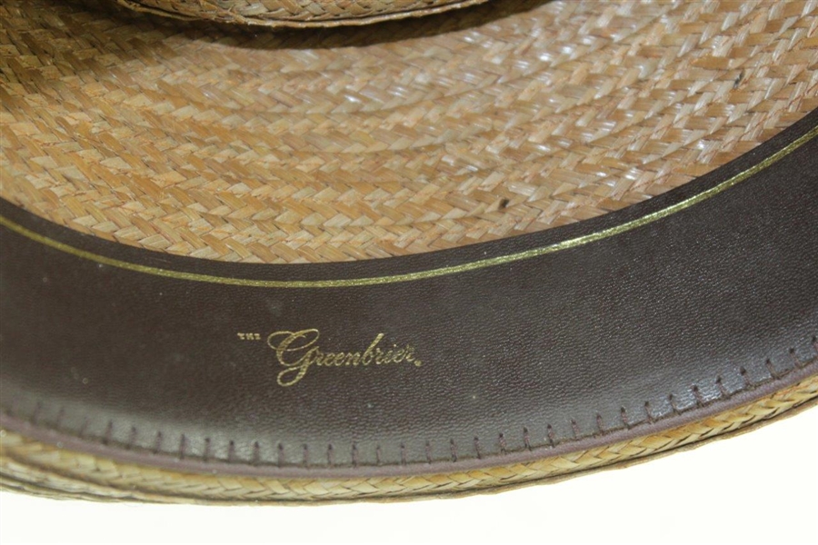 Sam Snead Personal 'The Greenbrier' Genuine Cocoanut Blue Plaid Hat - Medium
