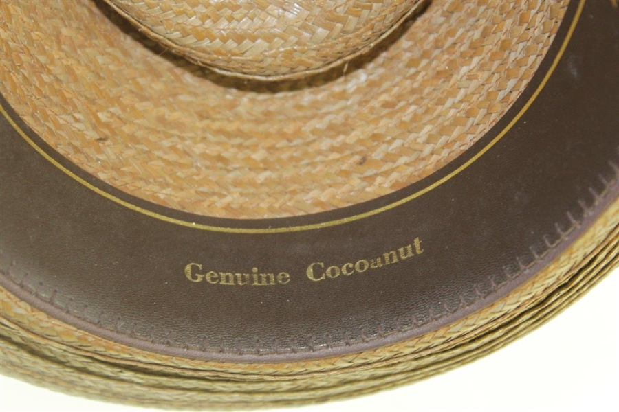 Sam Snead Personal 'The Greenbrier' Genuine Cocoanut Blue Plaid Hat - Medium