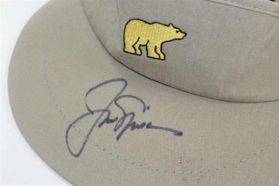 Jack Nicklaus Signed Golden Bear Visor With Letter Of Autheticity JSA ALOA