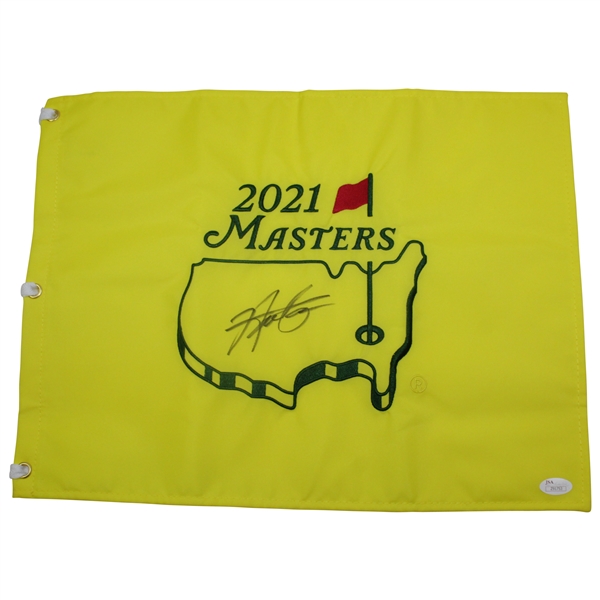 Hideki Matsuyama Signed 2021 Masters Embroidered Flag - Rare JSA #Z91753