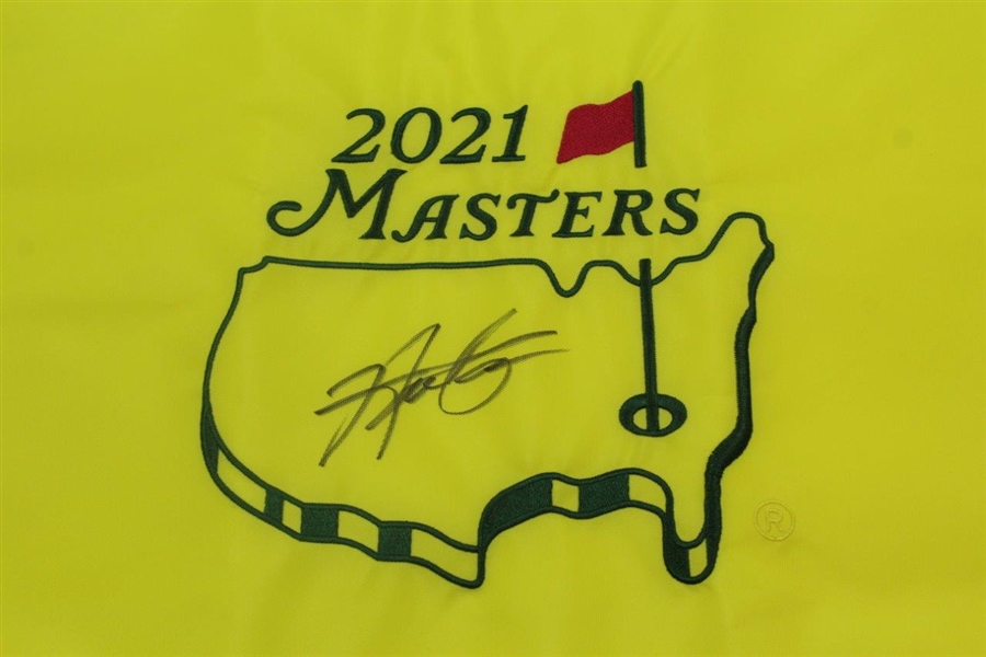 Hideki Matsuyama Signed 2021 Masters Embroidered Flag - Rare JSA #Z91753