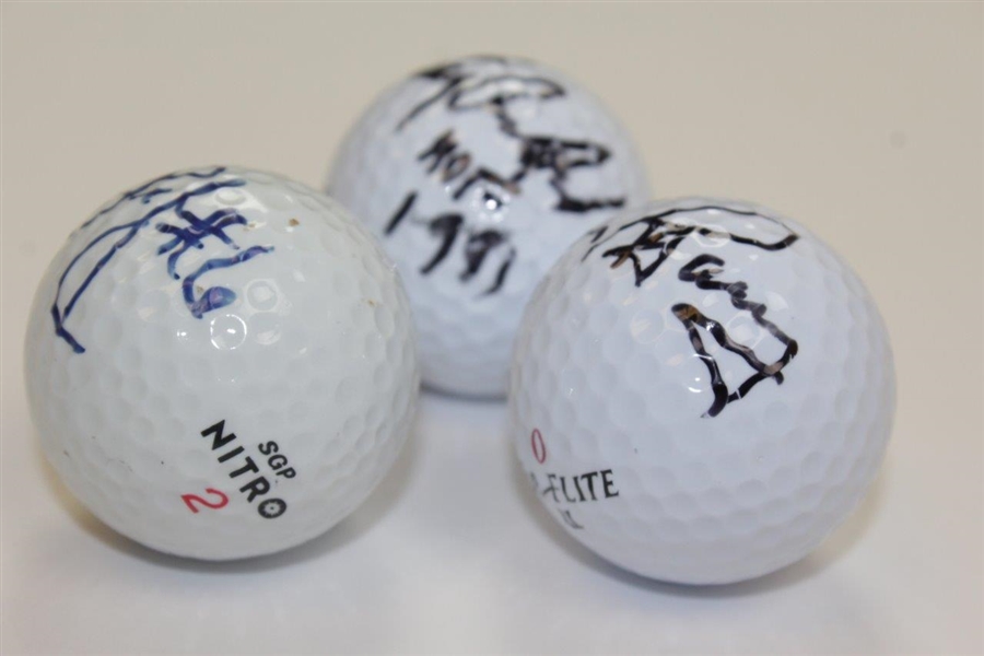Julius Erving, Rick Barry, Nate Tiny Archibald Signed Golf Ball JSA ALOA