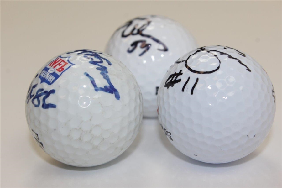 Paul Horning, Phil Simms, Brian Urlacher Signed Golf Balls JSA ALOA
