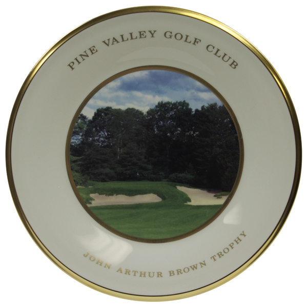 2007 Pine Valley Golf Club John Arthur Brown Trophy 8th Hole Porcelin Plate