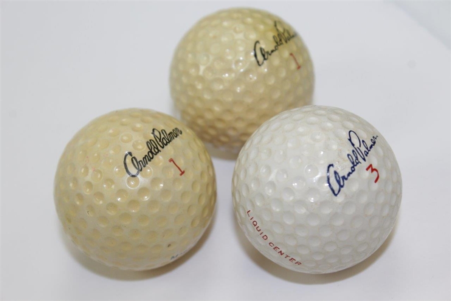 Three (3)Arnold Palmer Vintage Golf Balls - One British Size