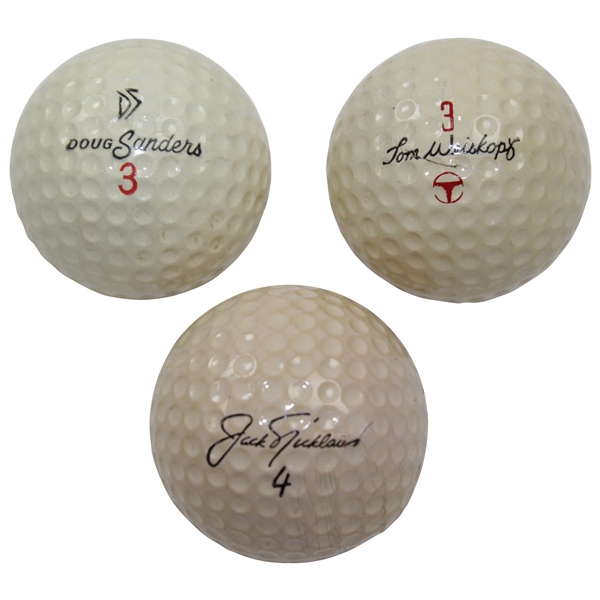 Jack Nicklaus, Doug Sanders, & Tom Weiskopf Golf Balls