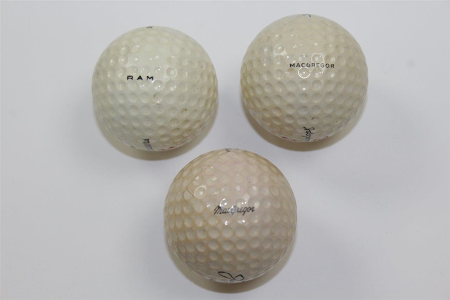 Jack Nicklaus, Doug Sanders, & Tom Weiskopf Golf Balls