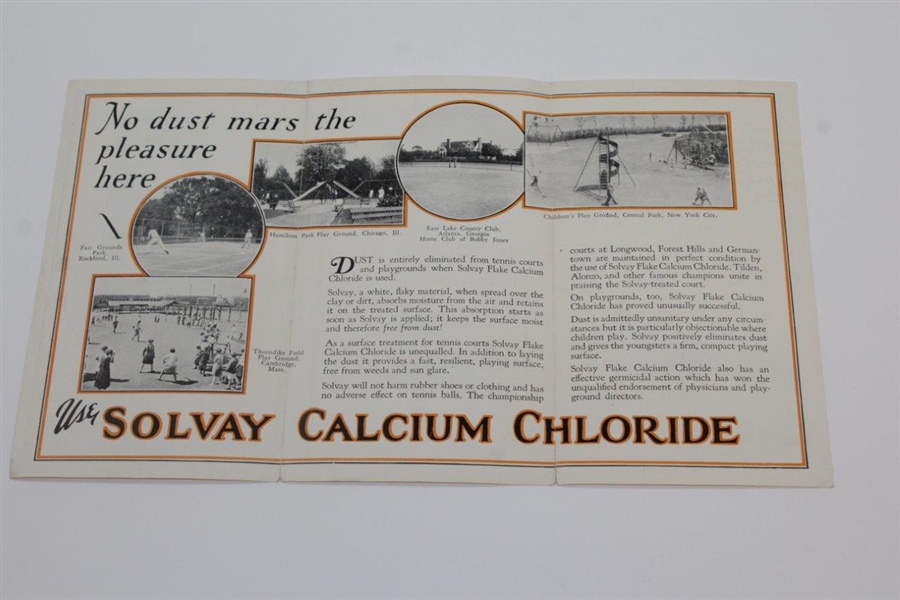 Greenskeppers Calcium Chloride Brochure with Bobby Jones & East Lake CC Depiction