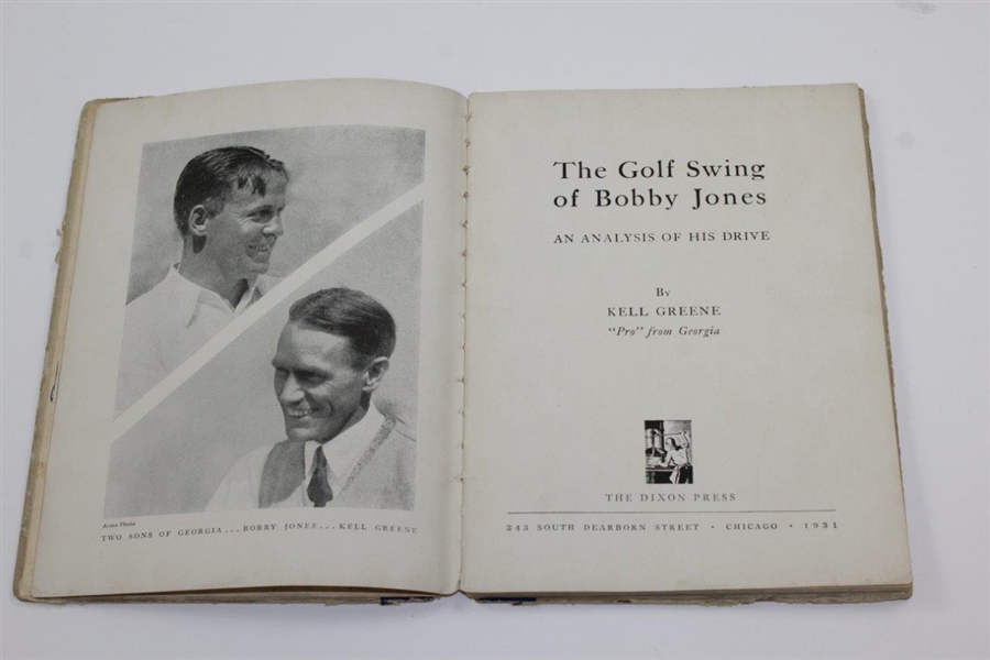 The Golf Swing Of Bobby Jones 1931 Book By Kell Greene